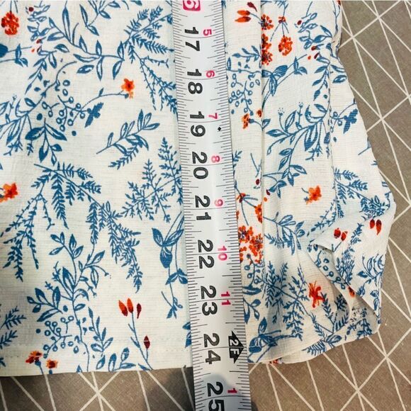 Melloday White Floral Summer Top Sz Small - Picture 8 of 10